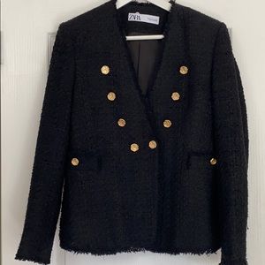 Black Tweed Zara Blazer